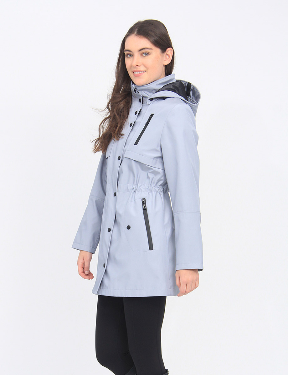 Water-resistant Adjustable Drawstring Cinched Waist Hooded Coat By Portrait