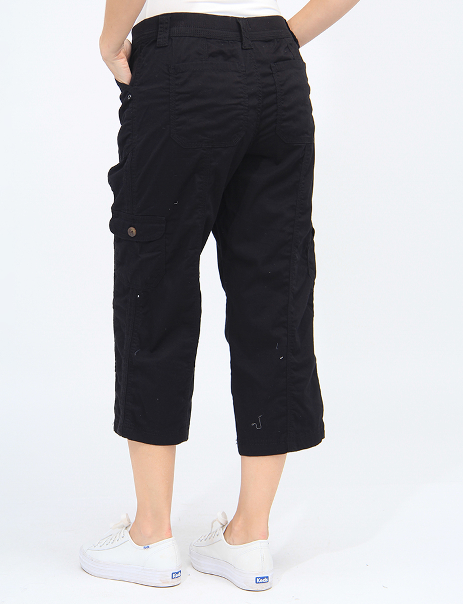 Lauren Stretchy Cotton Twill Capri Pants With Pockets By Dash Clothing