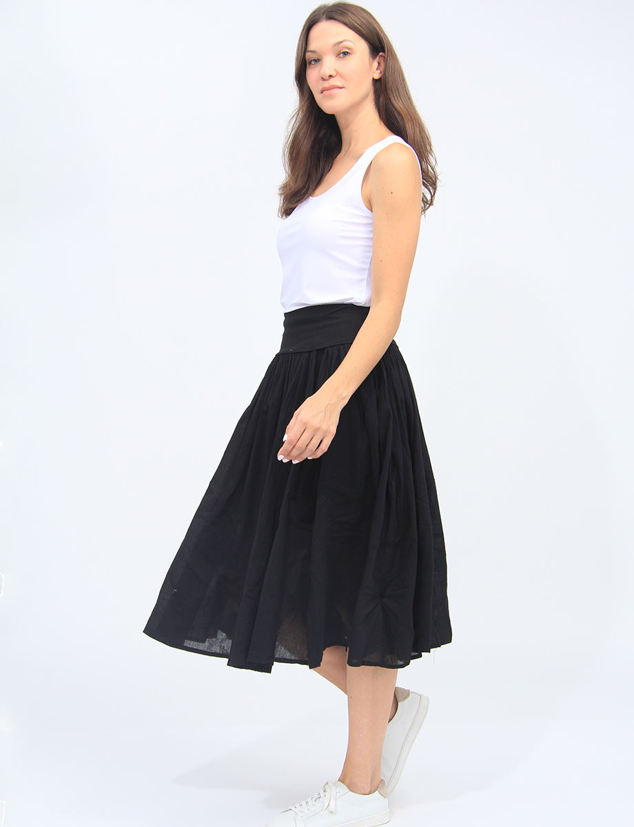 2-in-1 Lined Cotton Balloon Adjustable Inner Drawstring Skirt By Cute Options