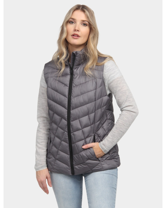 Down Blend Quilted Zip-up Puffer Vest by Big Chill