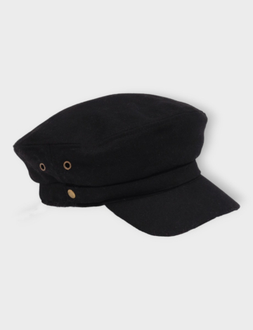 Edgy Trendy Melton Wool Blend Page Boy Hat