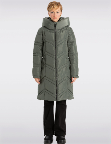 Vegan Zip Hooded Maxi Eco Down Polyfill Puffer Coat by Point Zero