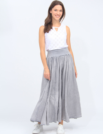 2-in-1 Lined Maxi Balloon Adjustable Inner Drawstring Skirt By Cute Options