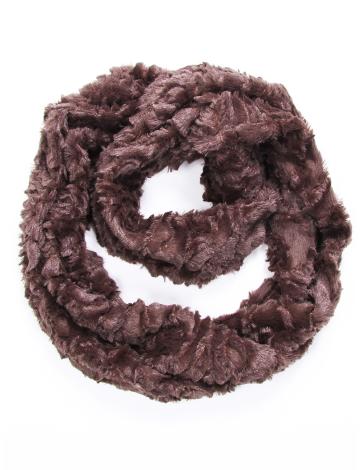 Plush faux fur infinity scarf by Di Firenze