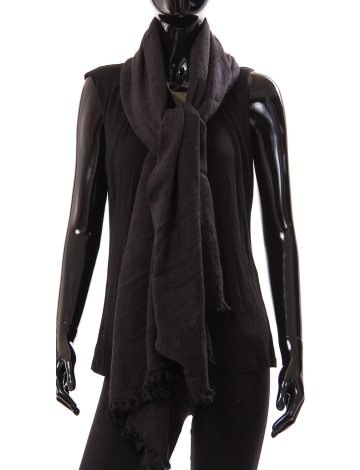 Solid scarf with tassels by Di Firenze