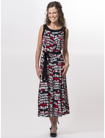 Sleeveless printed dress by Perceptions