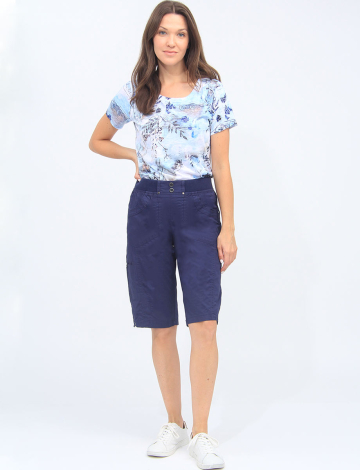 Vanessa Cotton Bermuda Shorts Side Pockets And Pulls by Dash Clothing 