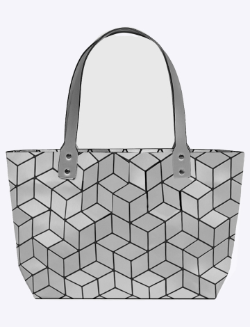 Sac à Main Italien Élégant et Moderne à Motif Géométrique par Emilio Pepe (861-OHO1M23 2332910 TAILLE UNIQUE ARGENT)