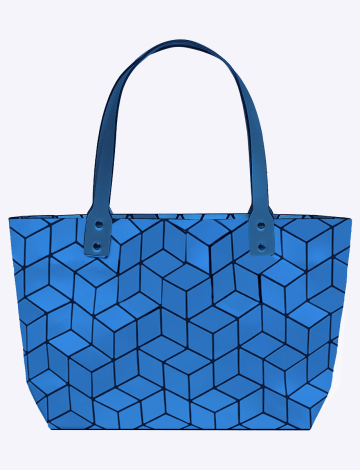 Sac à Main Italien Élégant et Moderne à Motif Géométrique par Emilio Pepe (861-OHO1M23 2332810 TAILLE UNIQUE BLEU)