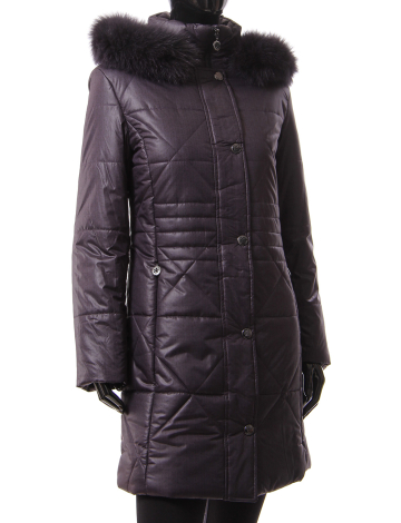 Beautiful quilted coat with subtle chevron print by Fennelli