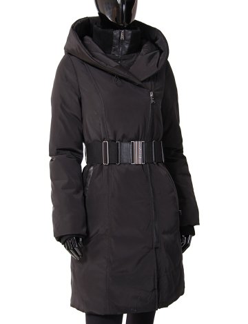 Matte cire cocoon hood coat by Sicily